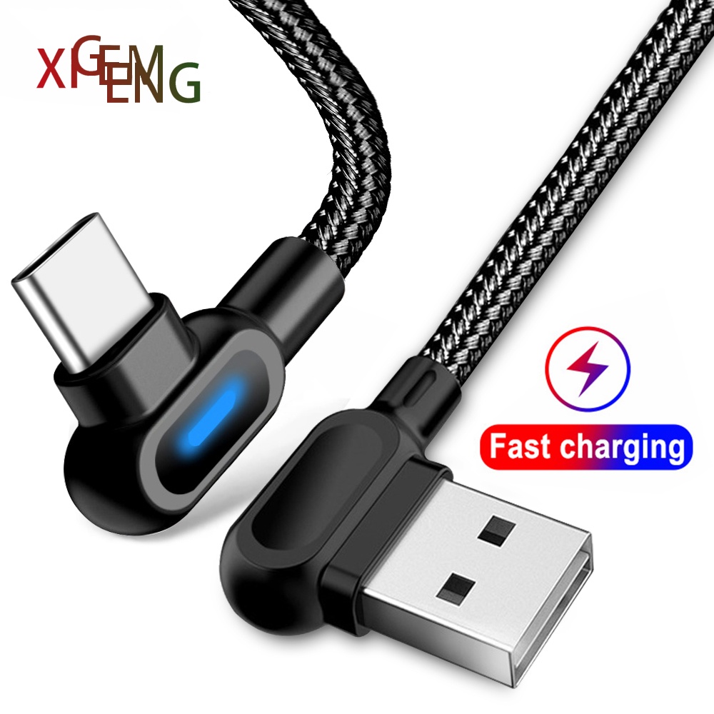 Dây Cáp Sạc 90 Độ cáp dữ liệu khuỷu tay Micro USb Type C Truyền Dữ Liệu Nhanh Đầu Cáp