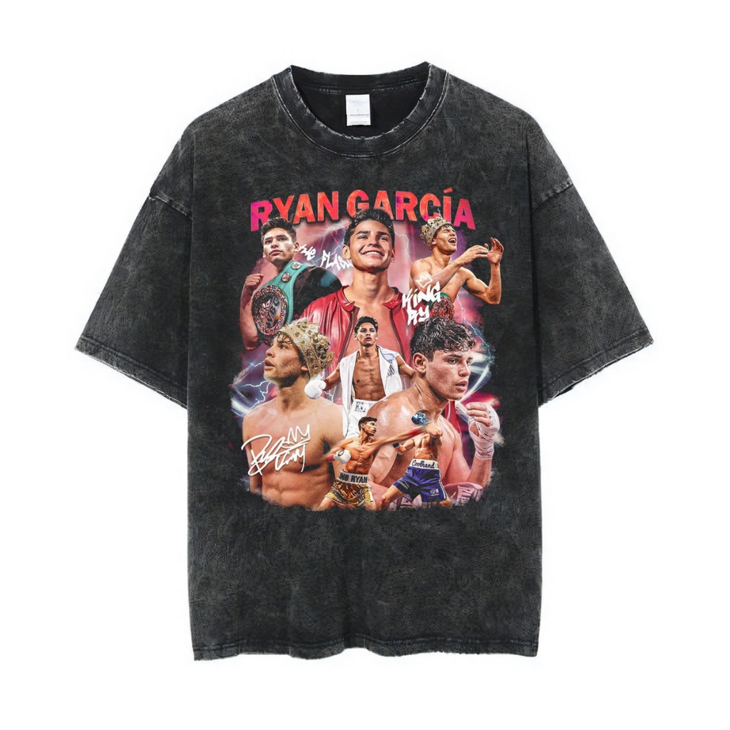 Áo Thun Quá Khổ Của Tâm lý "Ryan Garcia" | Đá Rửa Đá | Áo Boxing | Áo Thun Oversize | Phong Cách Cổ Điển | Áo