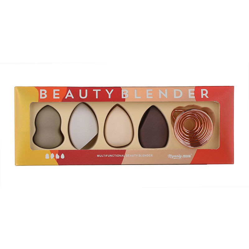 Beauty Egg siêu mềm không ăn phấn trang điểm bông mút trang điểm quả trứng bầu xiên cắt bông phấn đệm khí ướt và khô hộp bảo quản