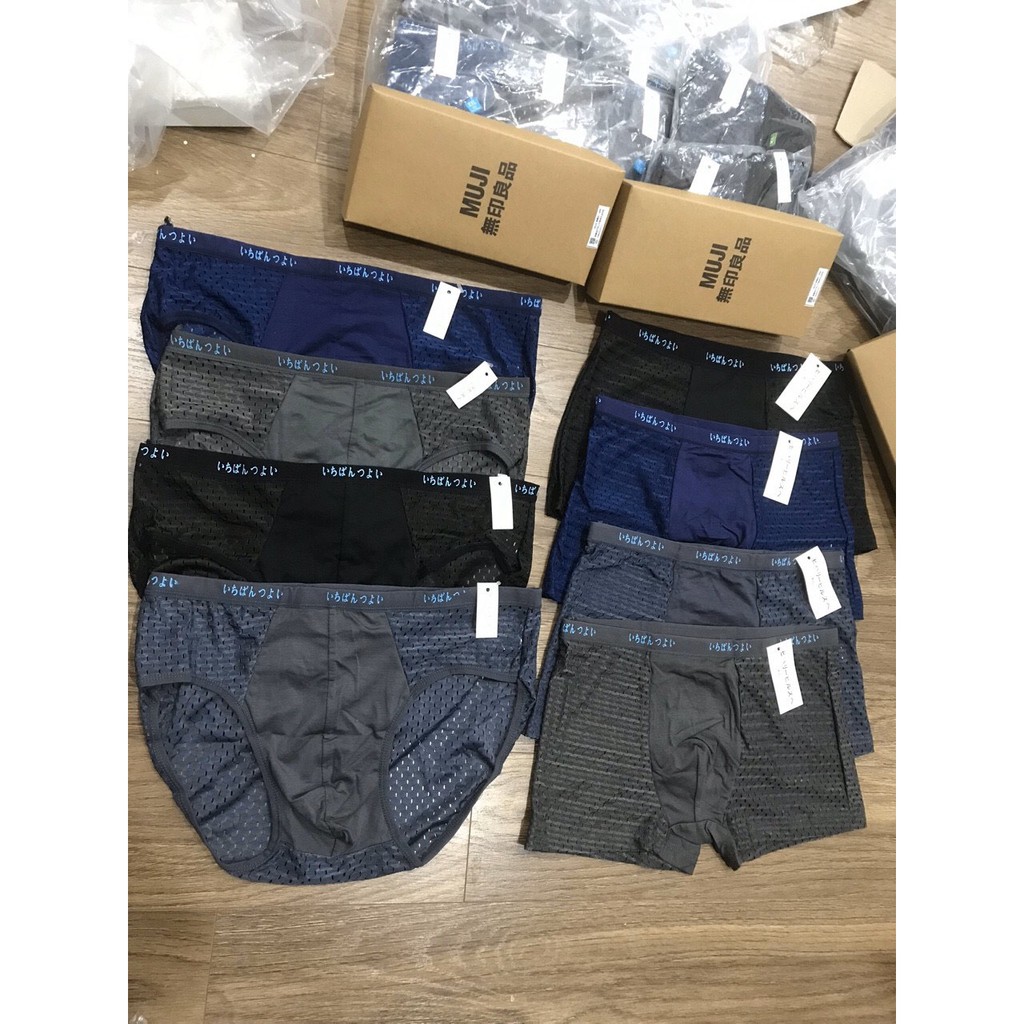 COMBO 4 QUẦN CHIP NAM ĐÙI BOXER MUJI