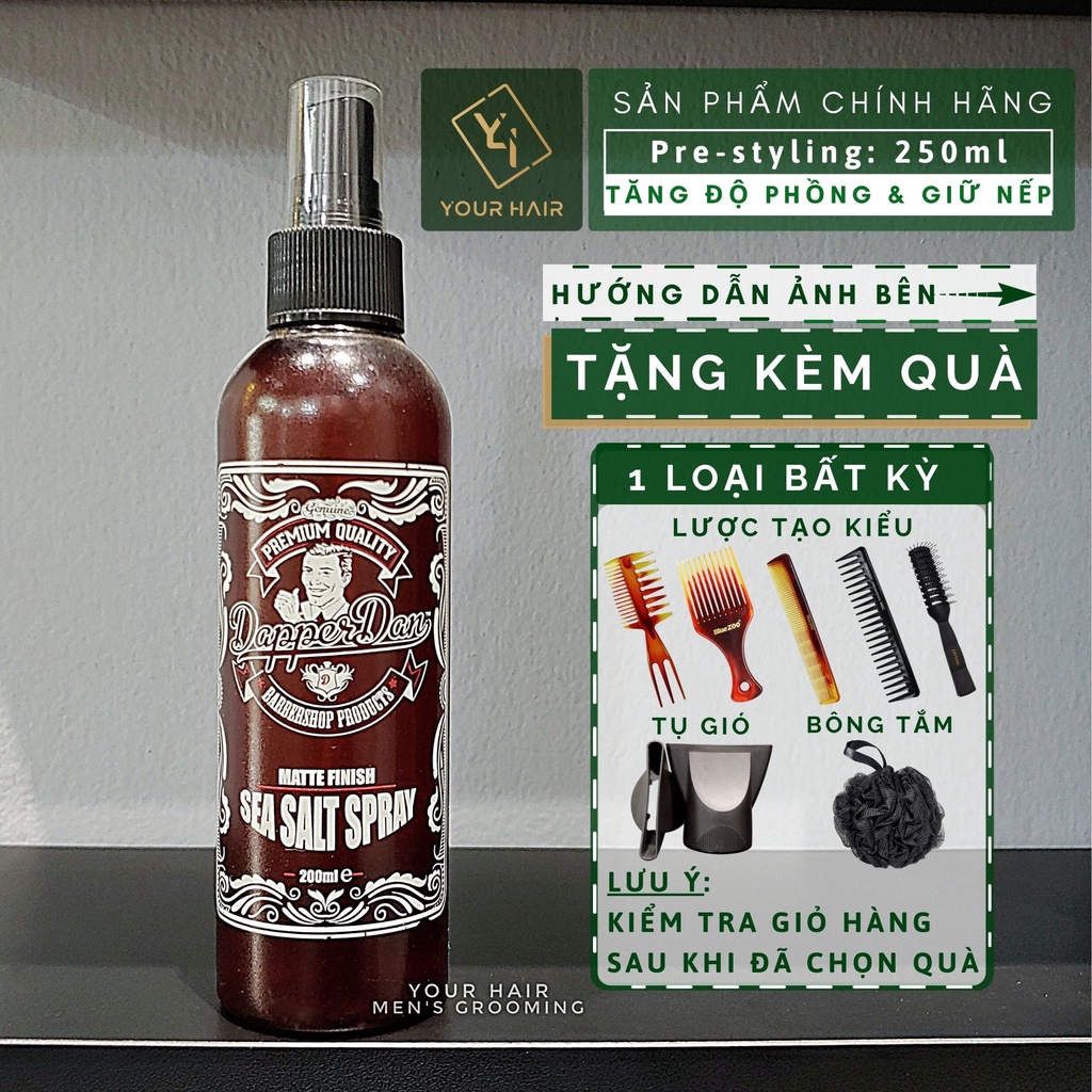 Xịt tăng độ phồng tóc Dapper Dan Sea Salt Spray - 200ml