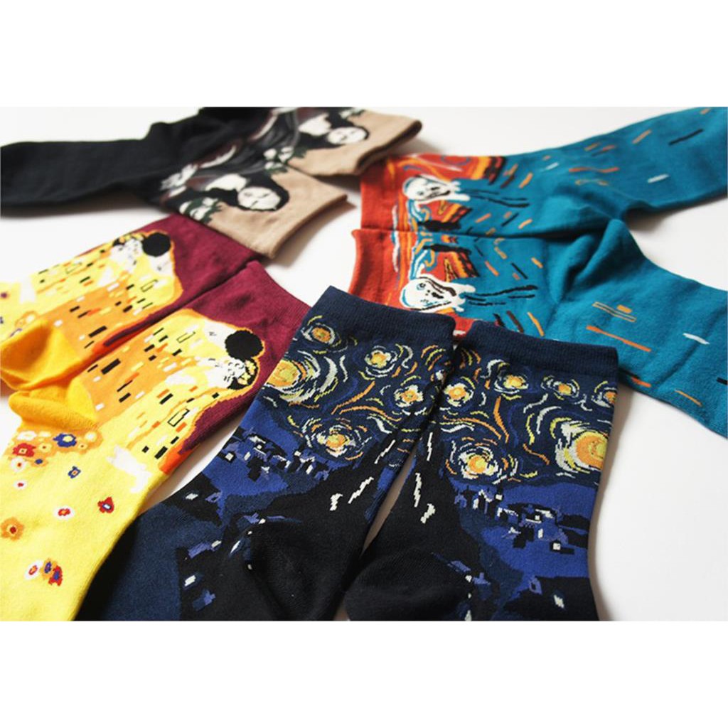 Tất Vớ In Tranh Độc Đáo Vải Đẹp Chất Lượng Cao