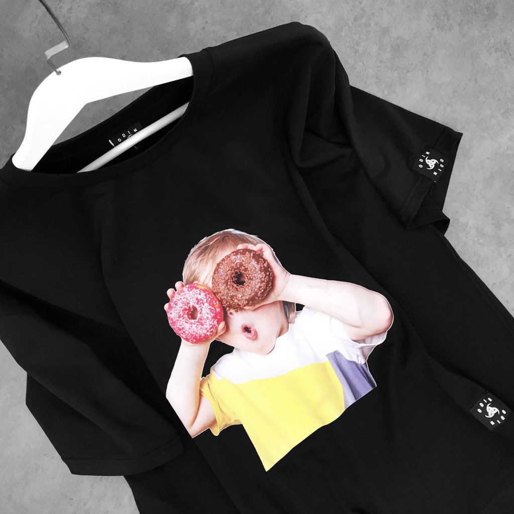 Áo thun tay lỡ Baby Donut, áo phông oversize ngắn tay không cổ unisex Odin Clothing | BigBuy360 - bigbuy360.vn