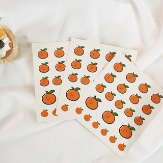 Sticker Dán Trang Trí Sổ, Đồ Dùng Hình Quả Cam