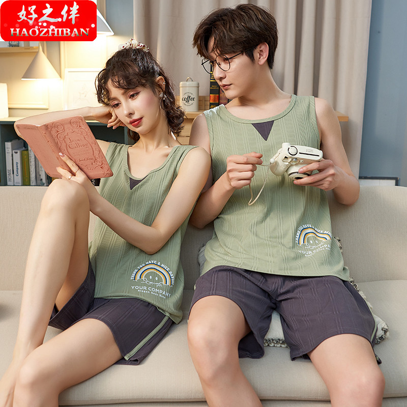 Áo Thun Tay Lỡ Thời Trang Cho Nam Nữ🌸Bộ Đồ Ngủ Chất Liệu Cotton Mỏng Họa Tiết Hoạt Hình Dễ Thương Thời Trang Mùa Hè Cho Cặp Đôi