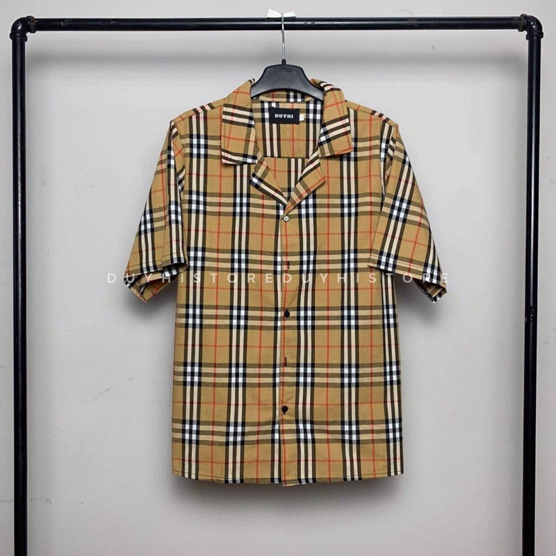 Áo sơ mi cộc tay BBR / Áo sơ mi unisex nam nữ form rộng / Ảnh thật | BigBuy360 - bigbuy360.vn