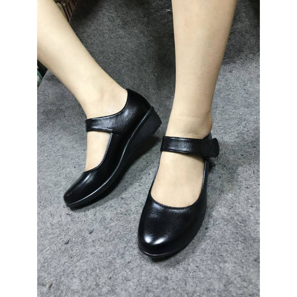 GIÀY DA QUAI NGANG ĐẾ MỀM CHỐNG THẤM NƯỚC , KIỂU DÁNG TRƠN HOT ,Giày da nữ/giày da bò /giày công sở đi chơi đi làm | BigBuy360 - bigbuy360.vn