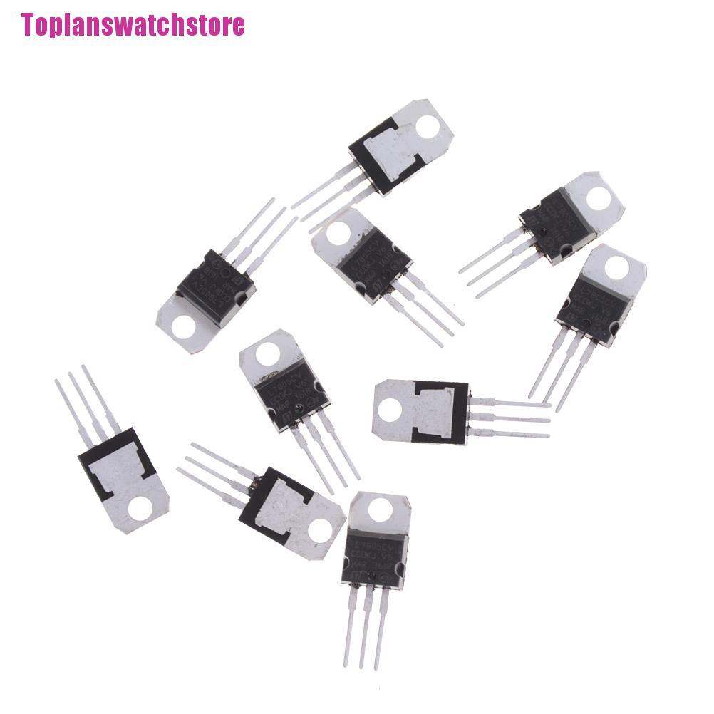 Bộ 10 Linh Kiện Điều Chỉnh Điện Áp Ic L7805Cv L7805 To-220 5v
