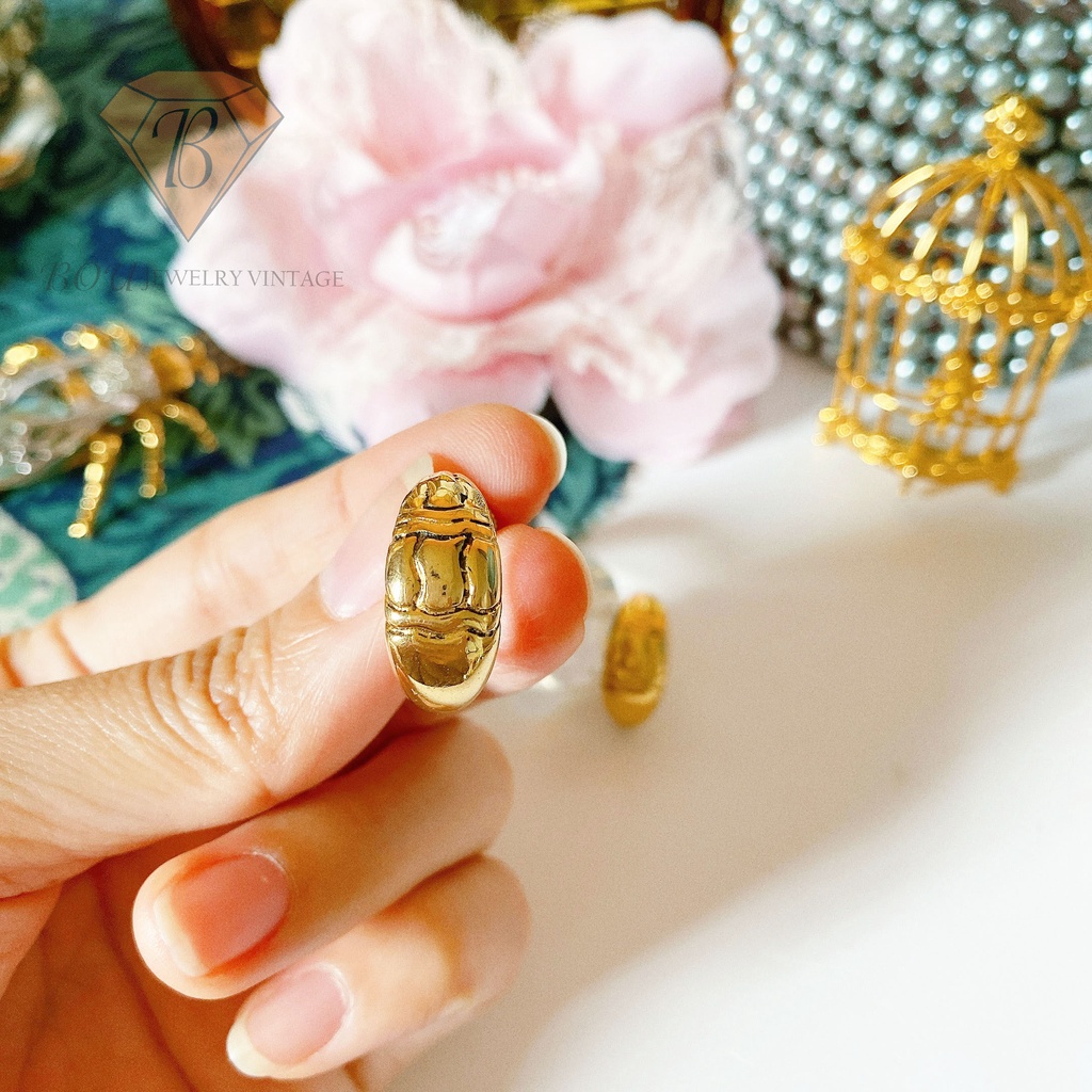 BÔNG TAI CỔ ĐIỂN SECONDHAND TRANG SỨC SI NHẬT BẢN BOU JEWELRY VINTAGE MÃ BT127