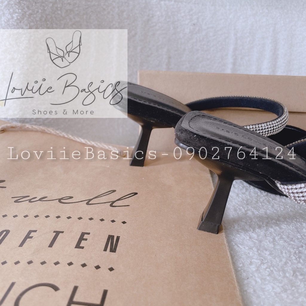 DÉP THỜI TRANG LOVIIE BASICS - SỤC NỮ BÍT MŨI NHỌN NỮ TÍNH - DÉP CAO GÓT QUAI NGANG 5 PHÂN D220931