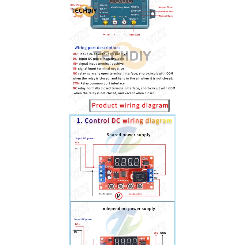 Mô Đun Rơ Le DC 5V 12V 24V 10A Điều Chỉnh Thời Gian 32 Chế Độ