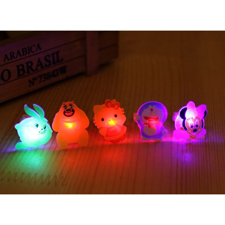 Nhẫn Đèn Led Hoạt Hình Độc Đáo Cho Trẻ Em
