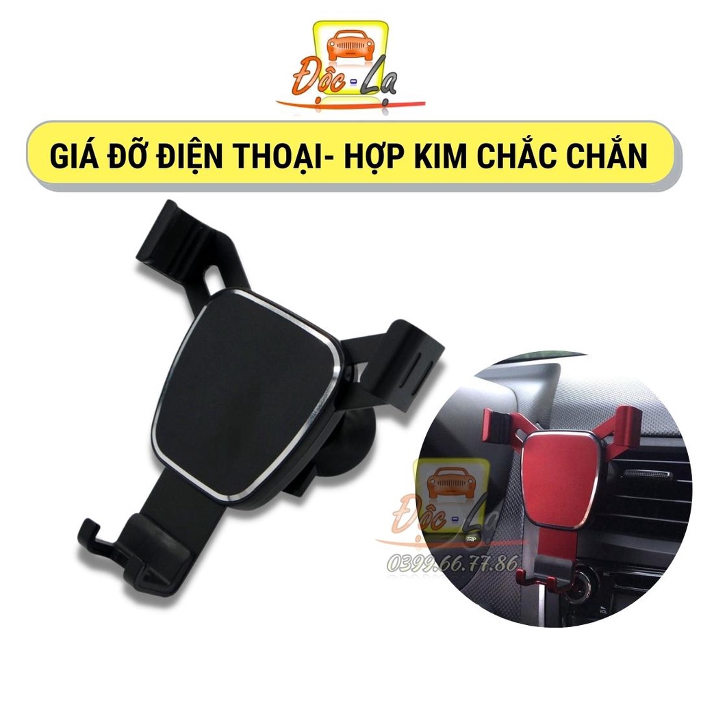 Giá đỡ điện thoại kẹp cửa điều hoà ô tô công cơ học cảm ứng trọng lực hợp kim