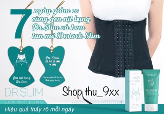 Bộ đôi kem tan mỡ và gen nịt bụng dr.slim - dr.Lacir