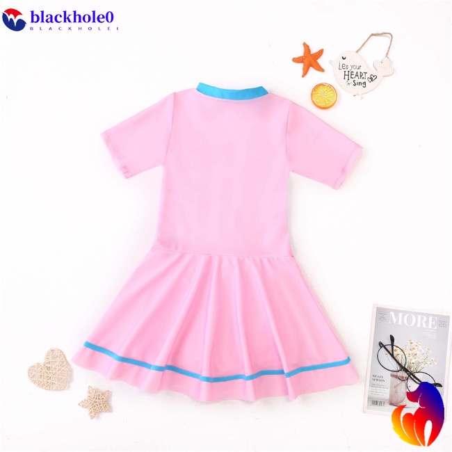 Bộ Đồ Bơi Một Mảnh Tay Ngắn Xinh Xắn Cho Bé Gái Từ 3-11 Tuổi