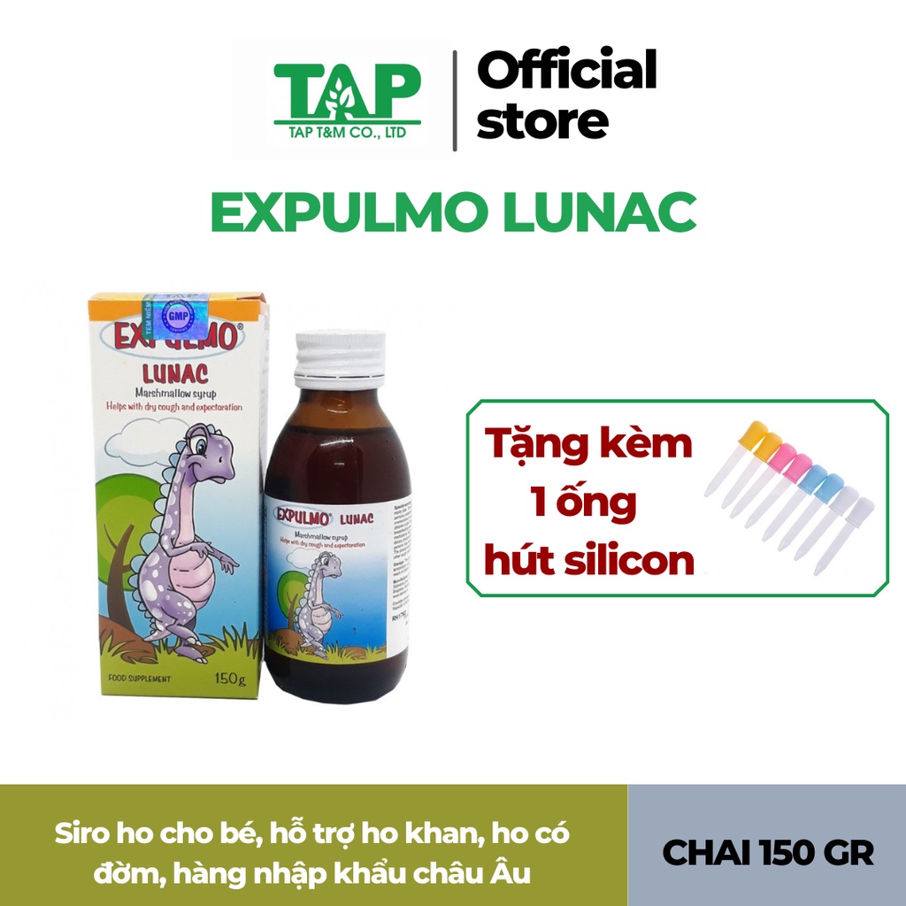 Siro Ho Cho Bé Expulmo Lunac - GIẢM HO KHAN, HO CÓ ĐỜM DÀNH CHO TRẺ EM 150g