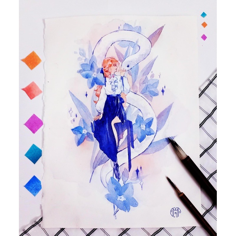 Cọ tỉa lông thú. vẽ chi tiết, màu nước, viết thư pháp Hiệp Cân