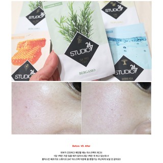 [Hộp 10 miếng] Mặt nạ giấy Bergamo Studio 247 Mask Pack