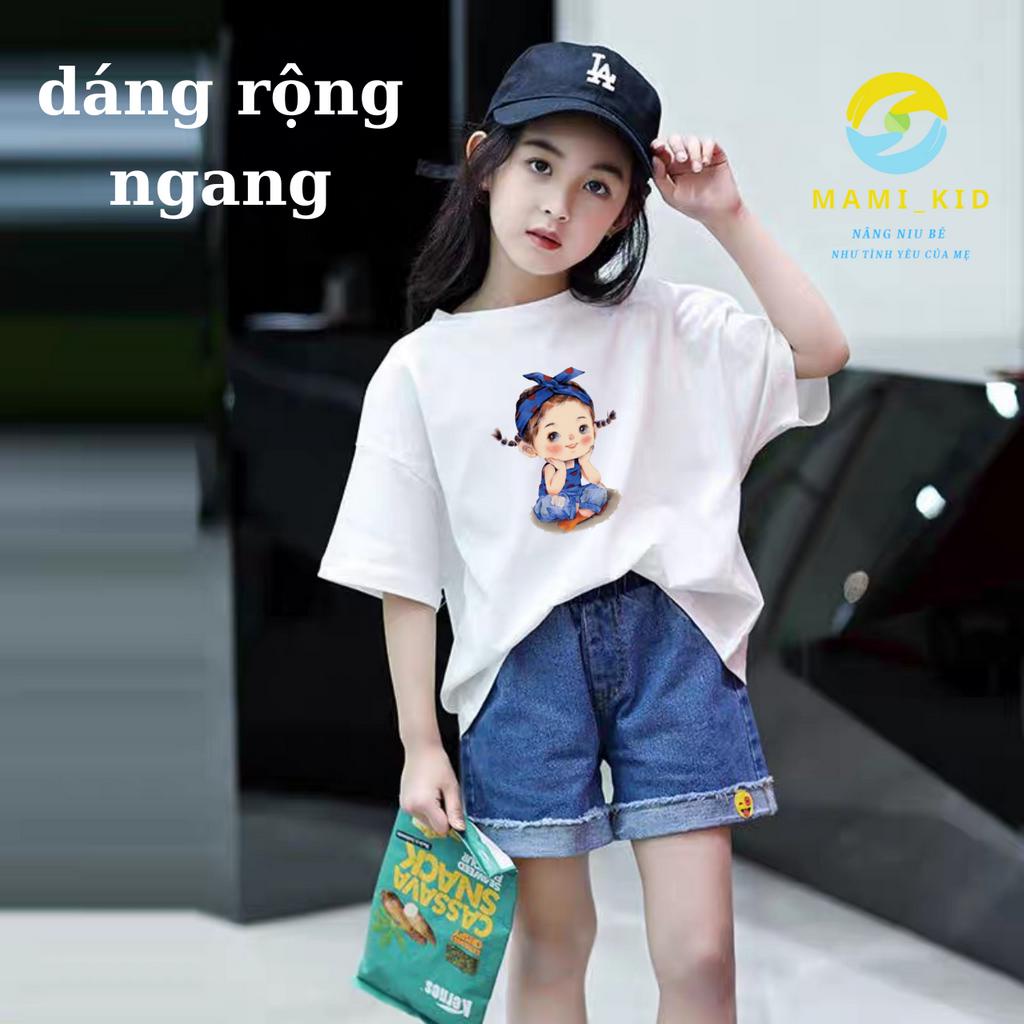 (AMCG) Áo Phông Cho Bé, Áo Thun Bé Gái hình cô gái siêu xinh