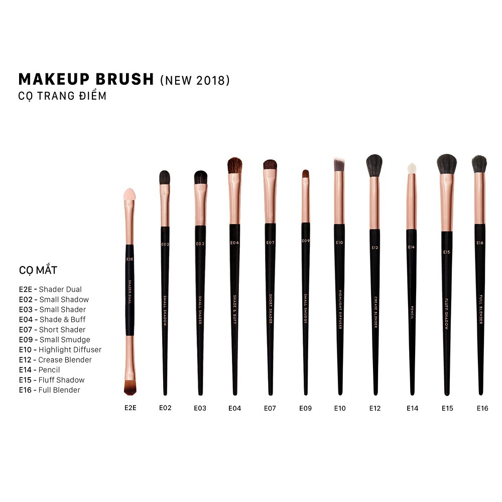 Cọ Mắt Vacosi Hàn Quốc Makeup Brush Các Loại