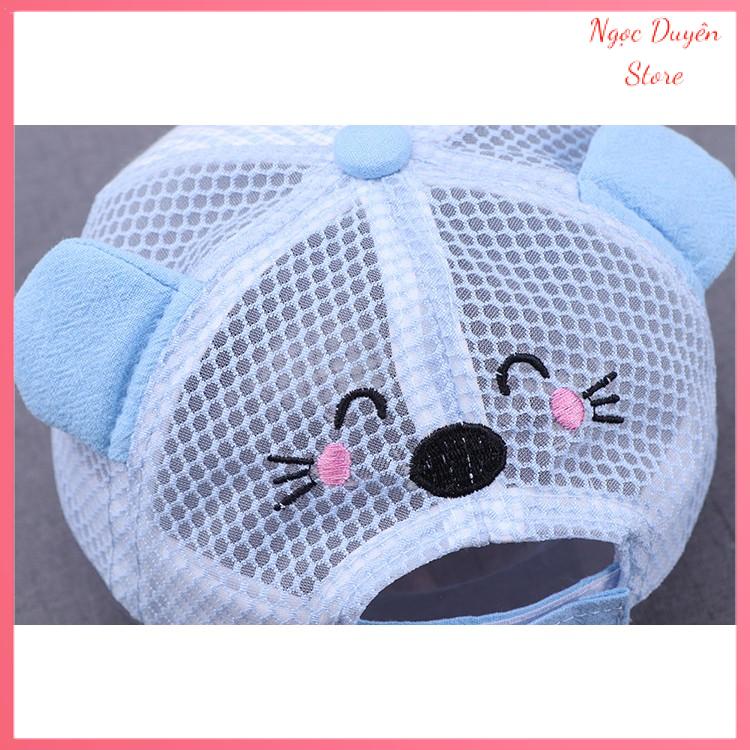 Nón mũ lưỡi trai I ❤️ mama bé trai bé gái hình gấu phối lưới siêu đẹp cho bé 0.5-3 tuổi [MU104]