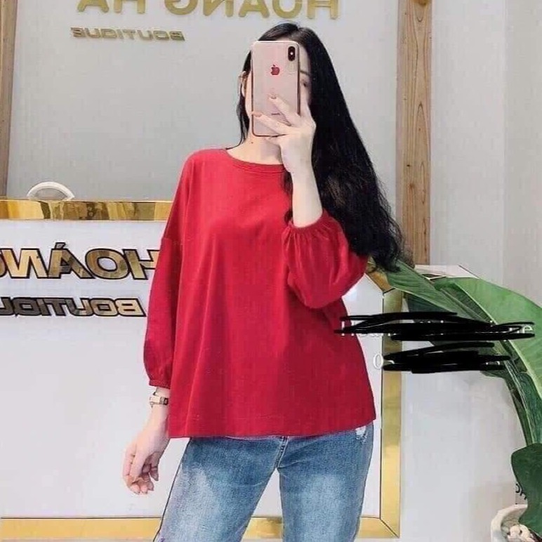 [ Mã WASTAPR giảm 10K đơn 50K] Áo thun nữ tay phồng bo chun chất da cá cổ tròn full màu | BigBuy360 - bigbuy360.vn