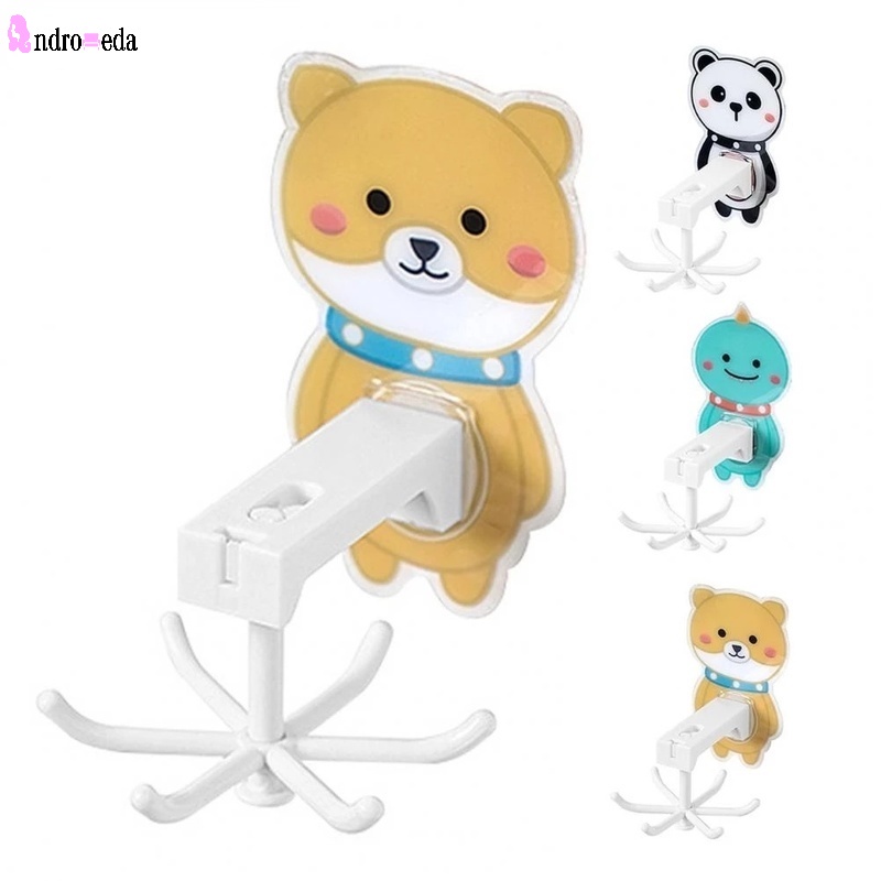 Móc Treo Đồ Nhà Tắm 6 Móng 360 Độ Tiện Dụng° Móc Treo Đồ Hình Hoạt Hình Có Thể Xoay Được Cho Nhà Bếp Phòng Tắm