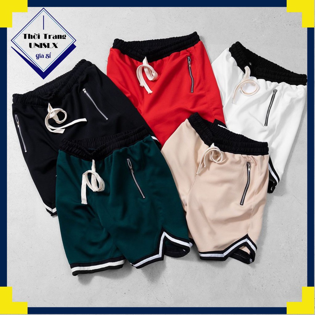 quần short v dây kéo unisex cao cấp