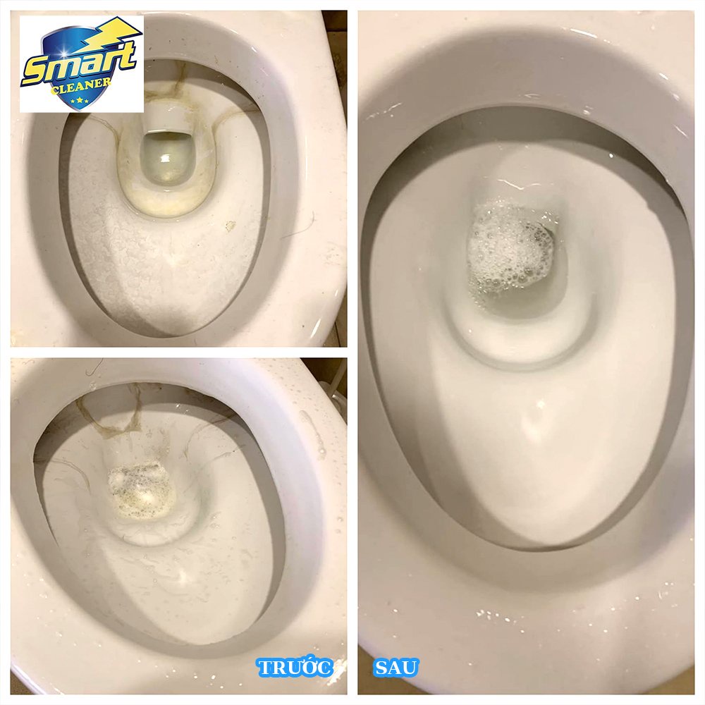 Dung dịch SMART TS Nước tẩy rửa làm trắng đồ sứ, bồn cầu  rửa toilet, bồn tắm, sạch nhanh không hỏng men
