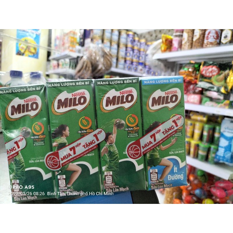 thức uống sữa lúa mạch Milo Nestlé lốc 8hộp
