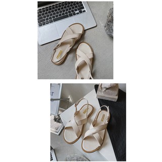 Sandal quai chéo to bản chất da ( ảnh thật cuối)