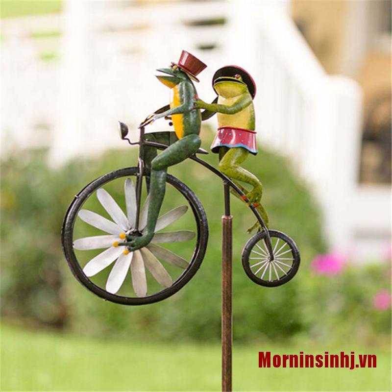 ✨Morninsinhj Vintage Bicycle Metal Wind Spinner Animal Motorcycle Windmill Garden Decoration