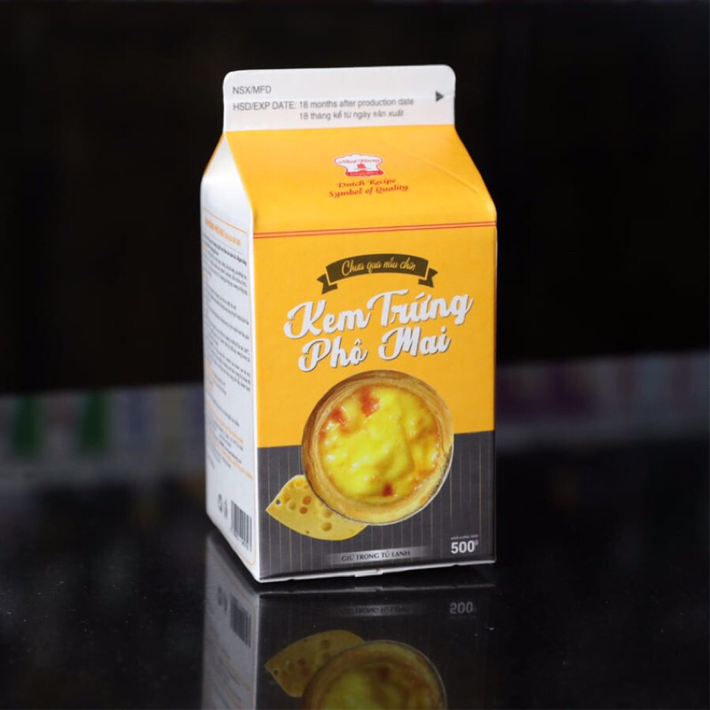 Combo 30 đế bánh Tart trứng và hộp kem trứng vị vani 500g + hộp kem trứng phô mai 500g Nhất Hương