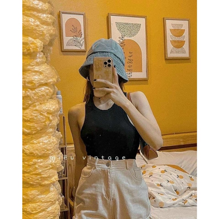 Quần sooc jeans vintage gập gấu | BigBuy360 - bigbuy360.vn