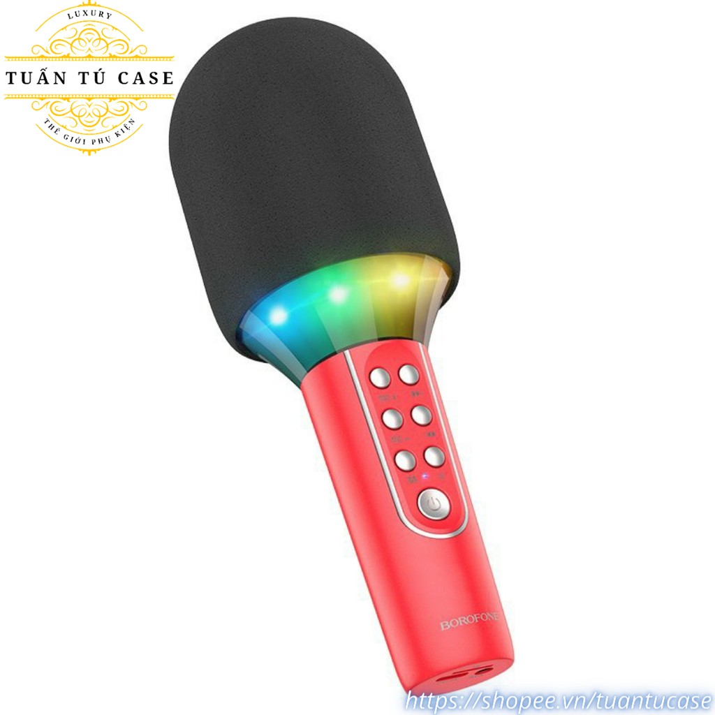 Loa Mic karaoke Bluetooth Brofone đèn led cầm tay tiện dụng - Âm thanh sống động hoàn hảo