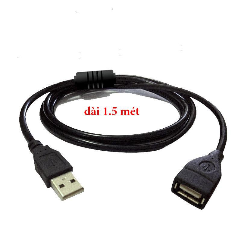 cáp Dây Nối Dài USB 2.0 Có cục chống nhiễu dài 1.5 mét