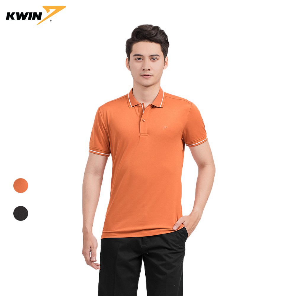 Áo polo nam KWIN 2 màu viền cổ trắng, dáng ôm thể thao, chất liệu cao cấp siêu bền - Mã KPS014S9