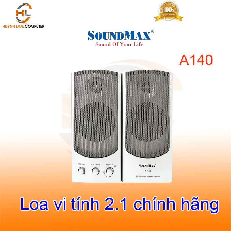 Loa vi tính 2.1 SoundMax A140 công suất 10W AC220 âm thanh nghe rất hay - Hãng phân phối