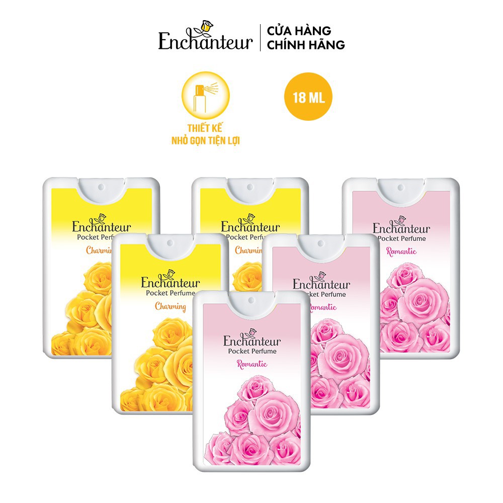 HÀNG NHẬP KHẨU -  [Mã ENCHHOT giảm 20K đơn 199K] Combo 6 Nước hoa bỏ túi Enchanteur 18ml/Chai - Hàng Nhập Khẩu | Thế Giới Skin Care