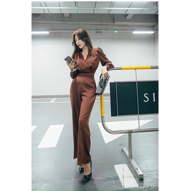 [ MI JOON ] Jump cổ V tay dài eo chiết li tỉ mỉ từng chi tiết chất liệu chéo italy vải dày dặn mềm mịn [ J7 ]