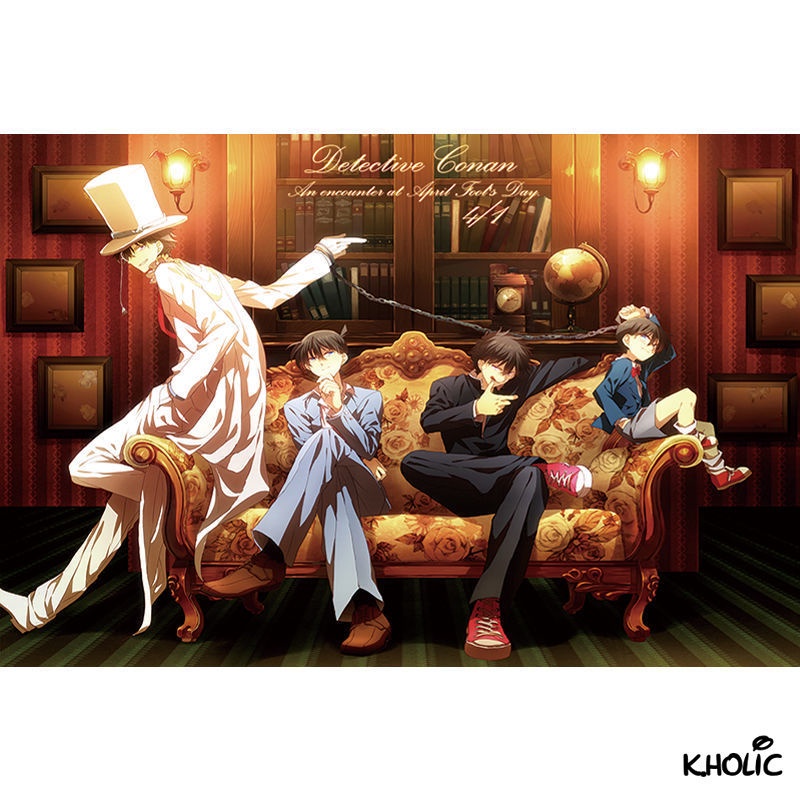 Thám tử lừng danh conan xếp hình bằng gỗ, 300/520/1000 miếng xếp hình anime, đồ chơi phát triển