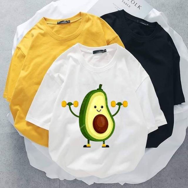 Áo UNISEX  FREESHIP  Giảm Ngay 5K Khi Nhập [ AO UNISEX ] - Áo Thun Unisex Hình Quả Bơ