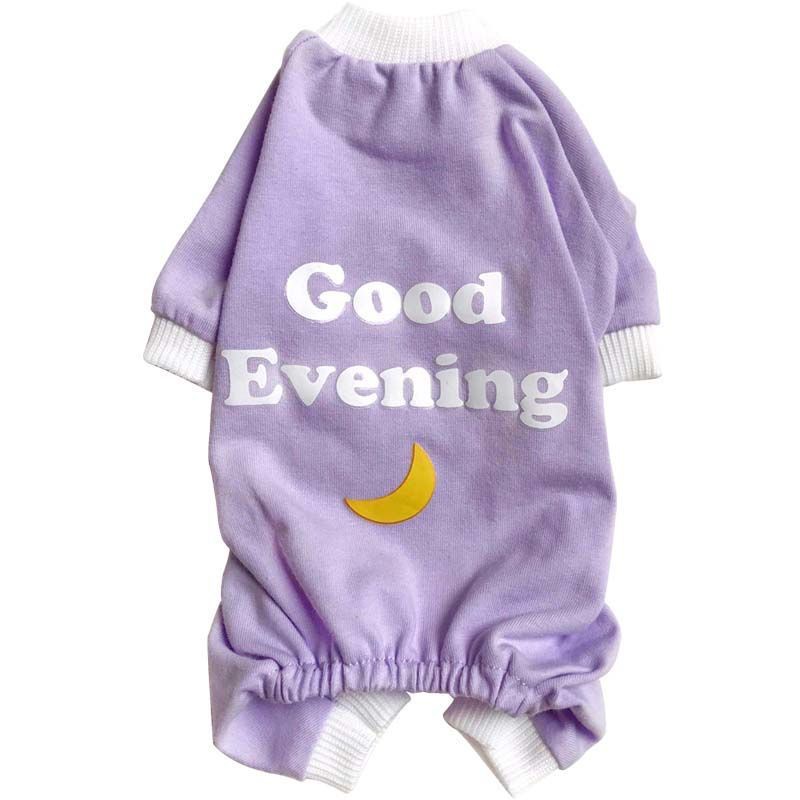 good night fur kids ~ đồ ngủ cho chó Schnauzer Ji quần áo con bốn chân bông tinh khiết trang phục mèo cưng mùa thu