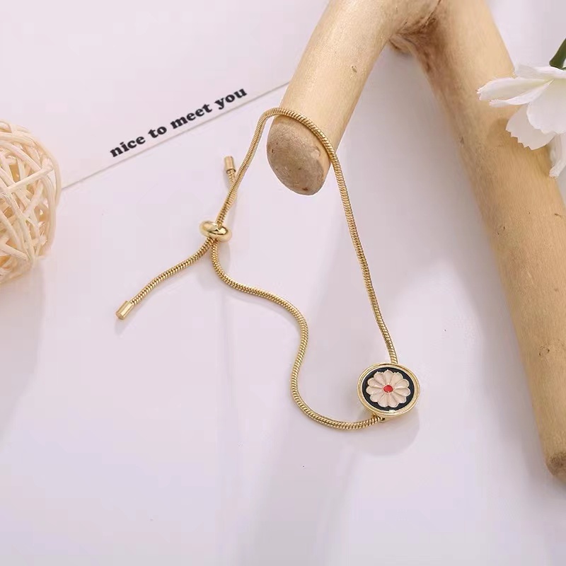 Vòng Tay Họa Tiết Hoa Cúc Phong Cách Hàn Quốc Thời Trang Cho Nữ