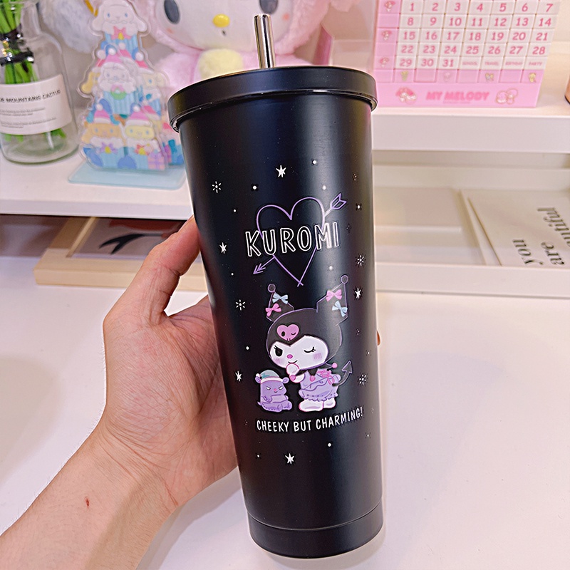 Bình Nước Hai Lớp Chân Không Bằng Thép Không Gỉ 304 Có Nắp Đậy