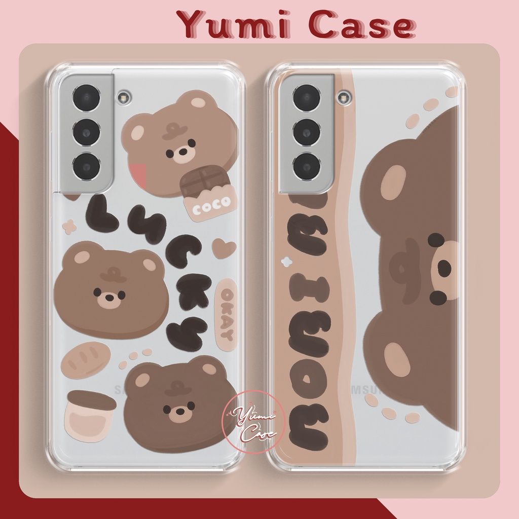 Ốp lưng điện thoại cho Samsung S21/ S21 Plus/ S21 Ultra/ S21 FE GẤU BÁNH 1-3 Cookie Yumi Case