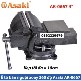 Ê tô kẹp bàn nguội xoay 360° ak-0667 4'' , ak -668 5” - khả năng kẹp 10mm, 125 mm