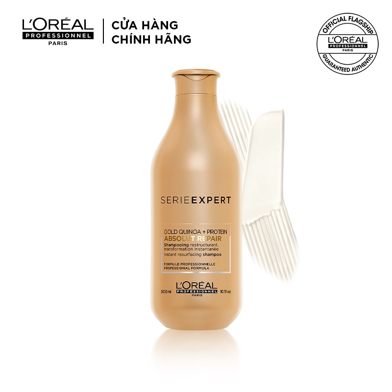 Dầu gội LOreal Professionnel phục hồi tóc hư tổn Serie Expert Absolut Repair Gold 300ml