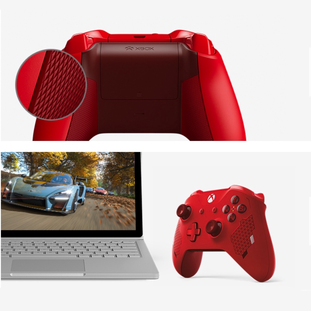 Tay cầm xbox one s chính hãng màu Sport Red, tay cầm chơi game xbox tặng kèm cáp