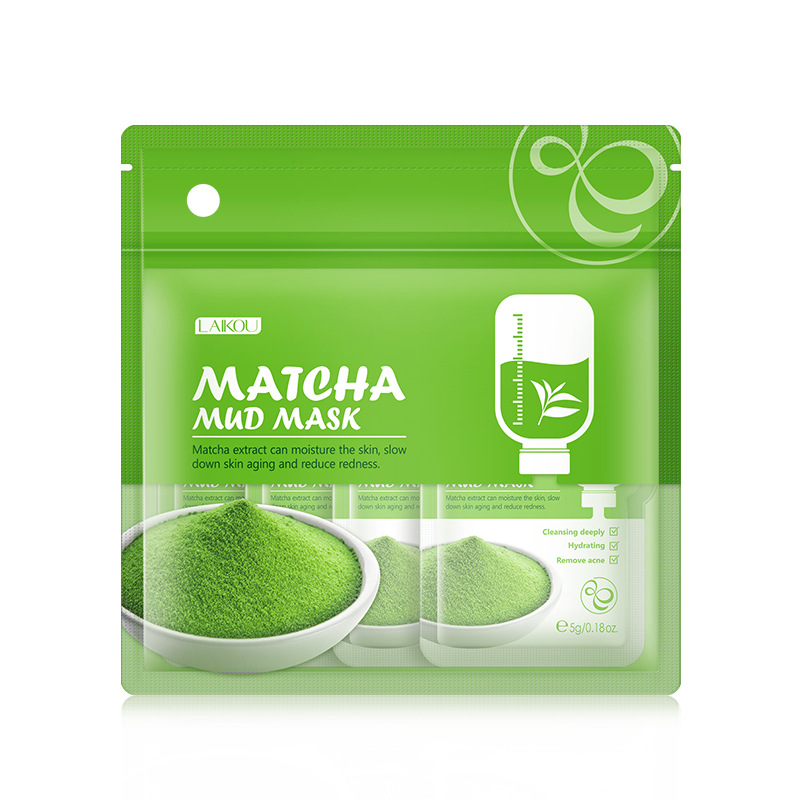 LAIKOU Longjing Matcha Green Clay Mask 12 chiếc Làm mới Dưỡng ẩm Dưỡng ẩm